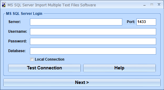 Soboloft MS SQL Server Import Multiple Text Files Software