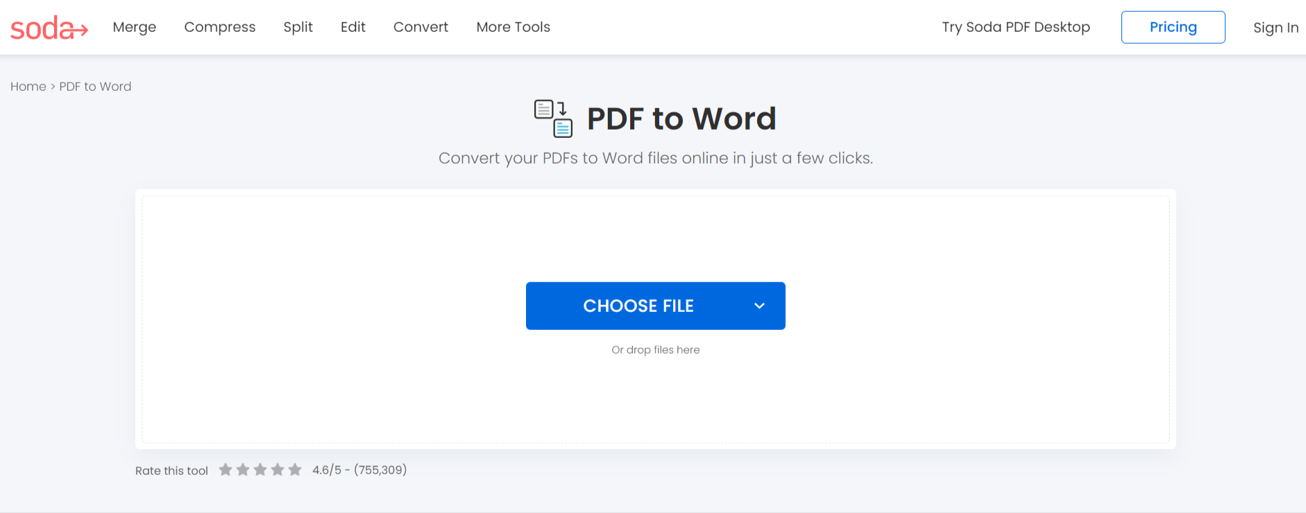 Soda PDF to Word Converter