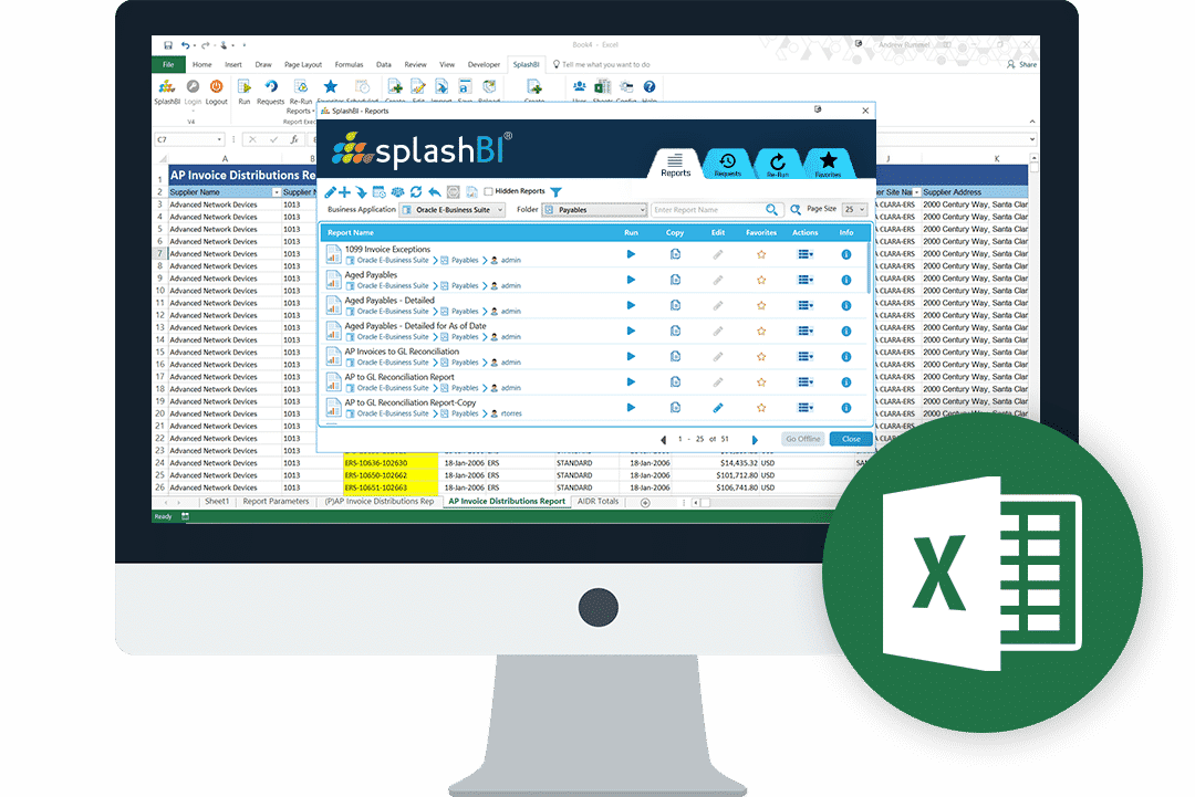 SplashBI Excel Reporting Tool