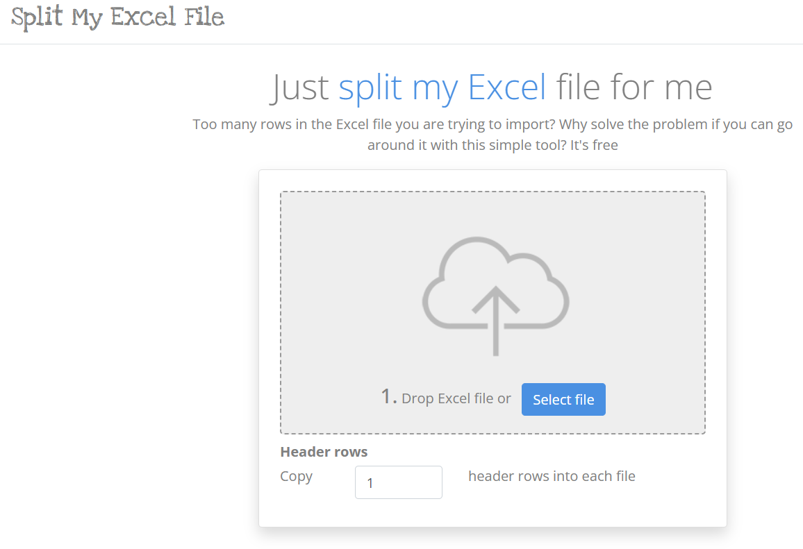 Split My Excel File