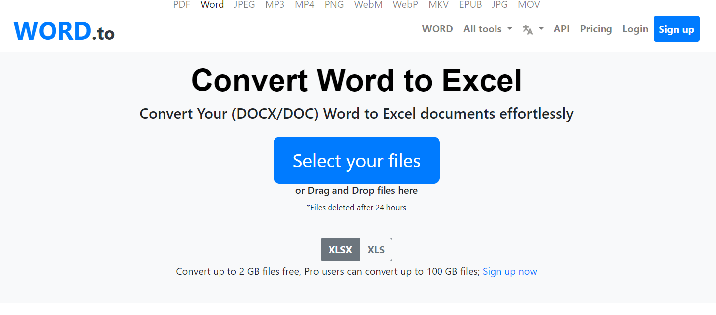 Convert Word to Excel