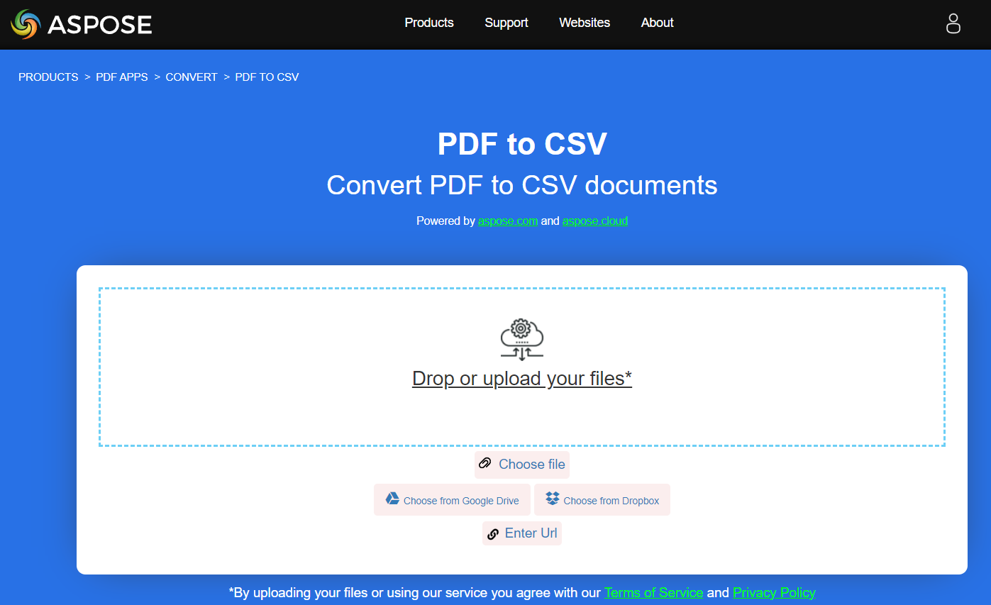 Aspose PDF To CSV Converter