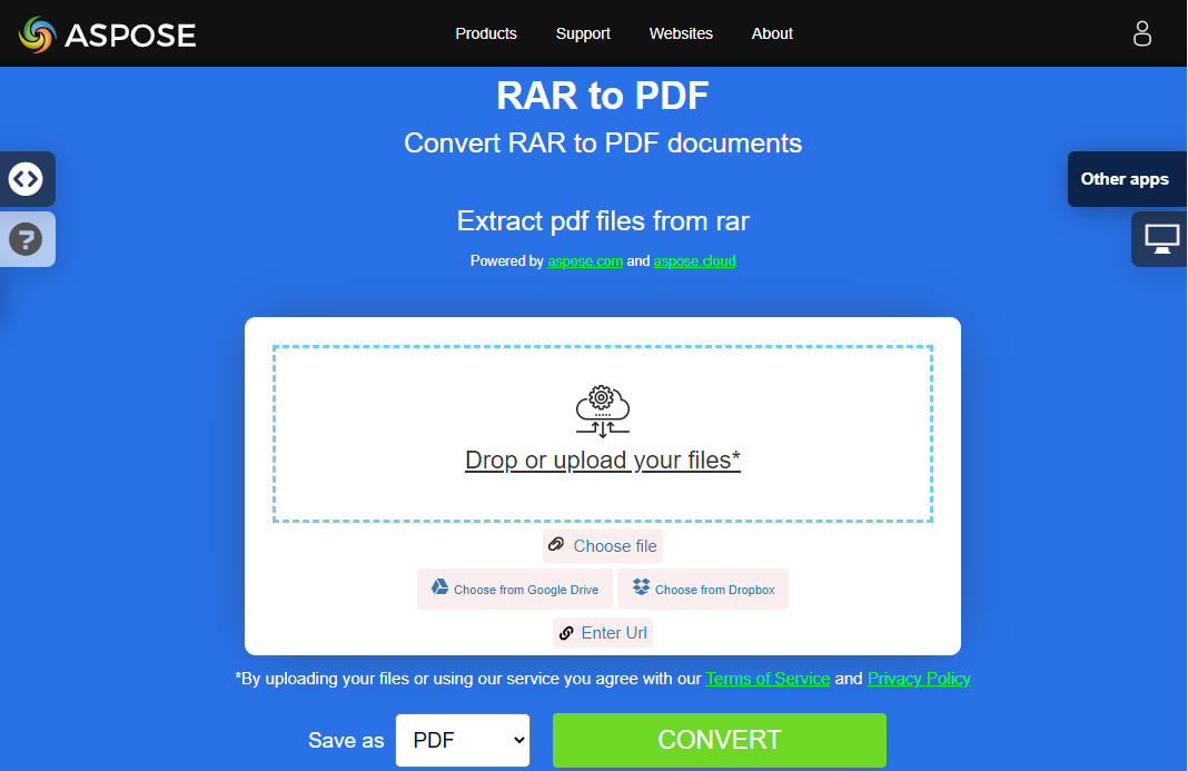 Aspose RAR to PDF