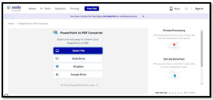 Xodo PowerPoint to PDF Converter