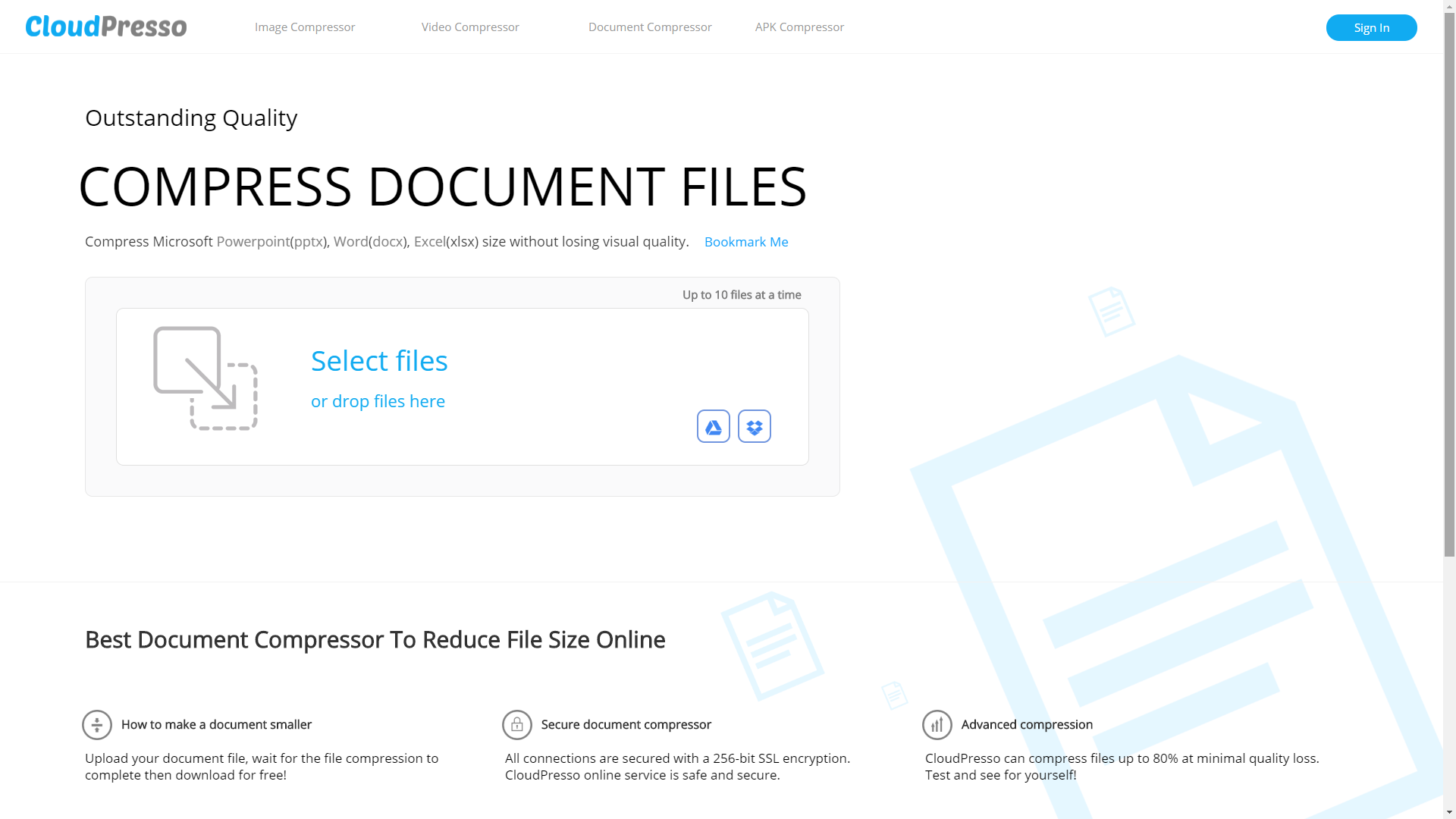 CloudPresso Document Compressor