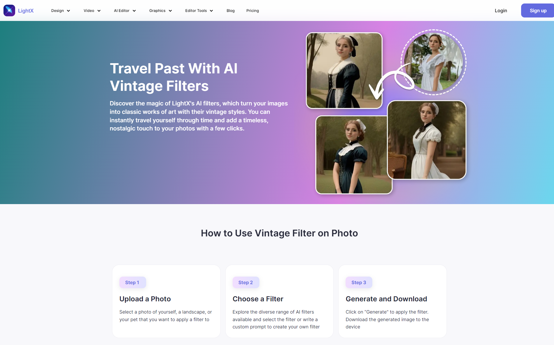 LightX AI Vintage Filter