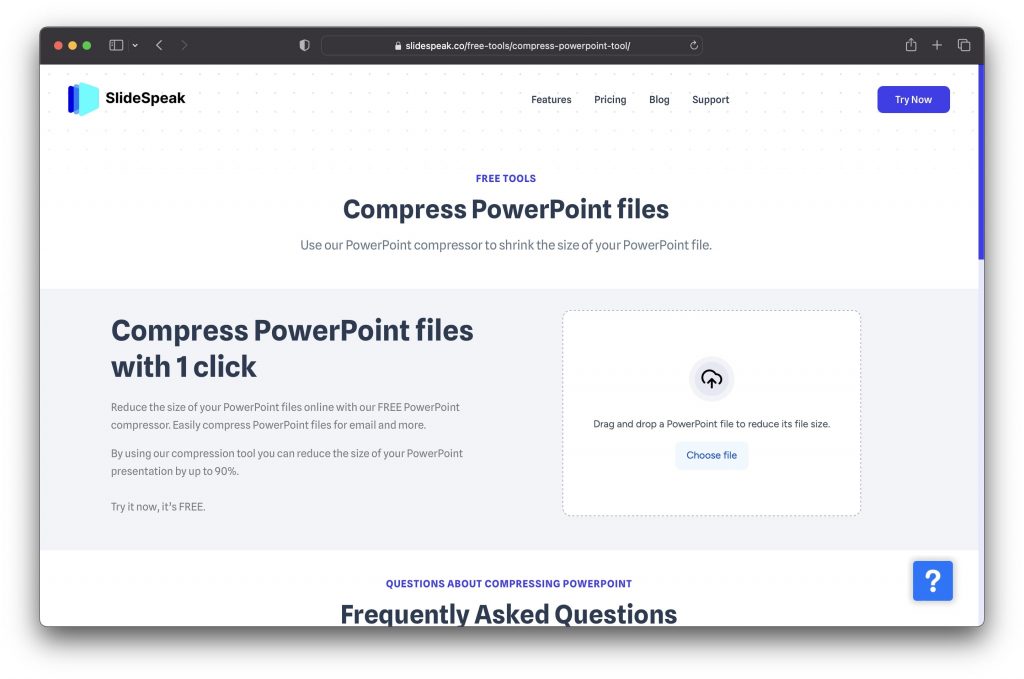 SlideSpeak PowerPoint Compressor