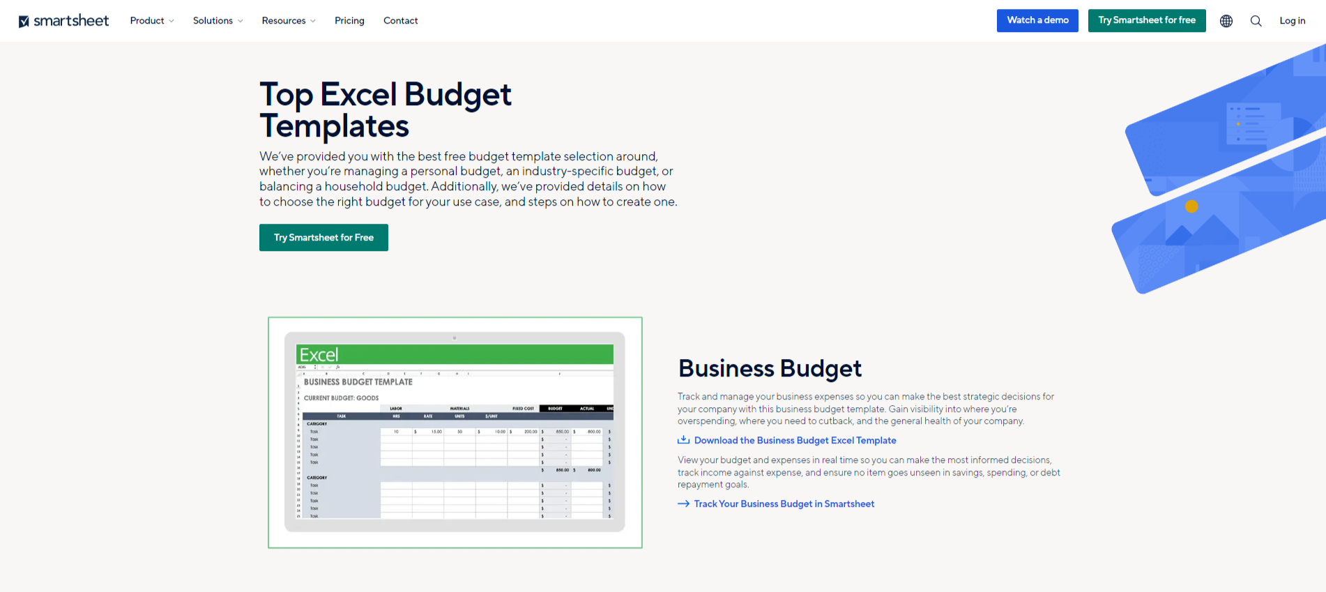 Smartsheet Top Excel Budget Templates