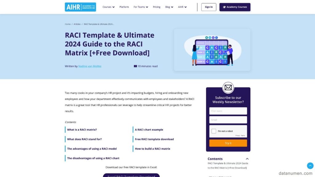 11 Best Excel RACI Template Sites (2024) FREE 11 Best Excel RACI Template Sites (2024) FREE
