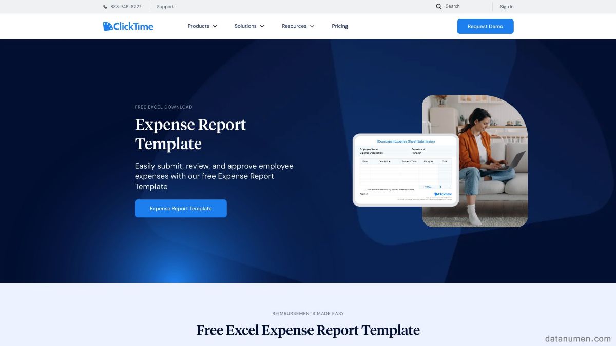 ClickTime Expense Report Template