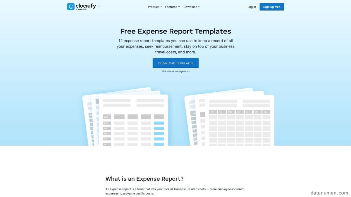 Clockify Expense Report Templates