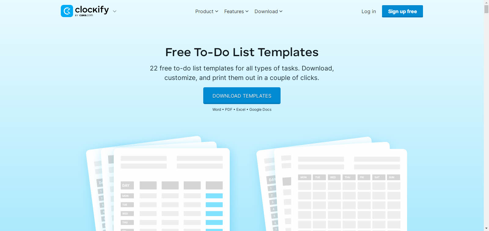 Clockify Free To-Do List Templates