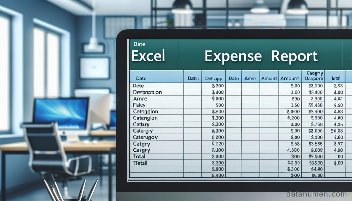 Përfundimi i faqes së shabllonit të raportit të shpenzimeve të Excel