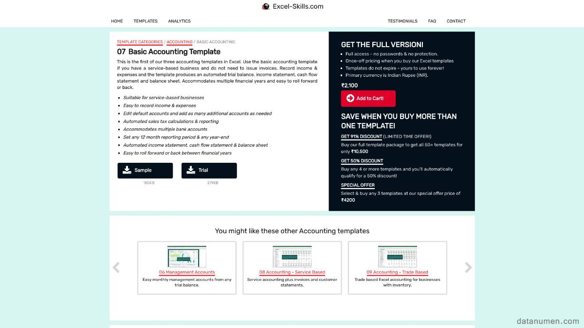 Excel-Skills Accounting Template