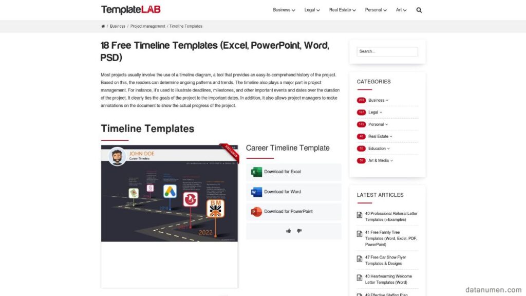 8 Best Excel Timeline Template Sites (2024) [FREE]