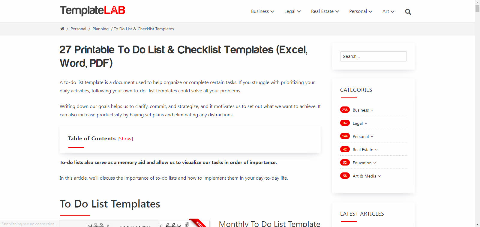 TemplateLab To Do List & Checklist Templates