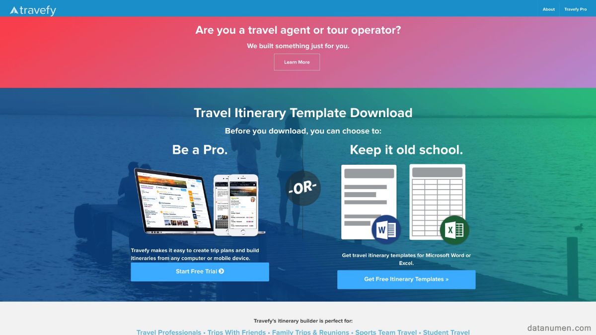Travefy Travel Itinerary Template
