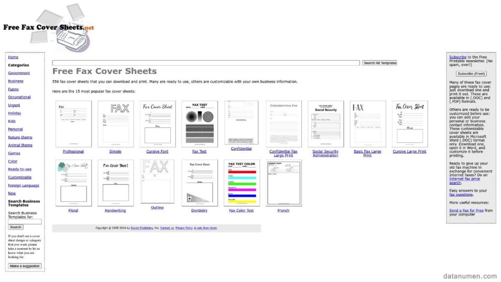 Page De Garde De Fax 11 meilleurs sites de modèles de feuilles de garde de fax Word (2024