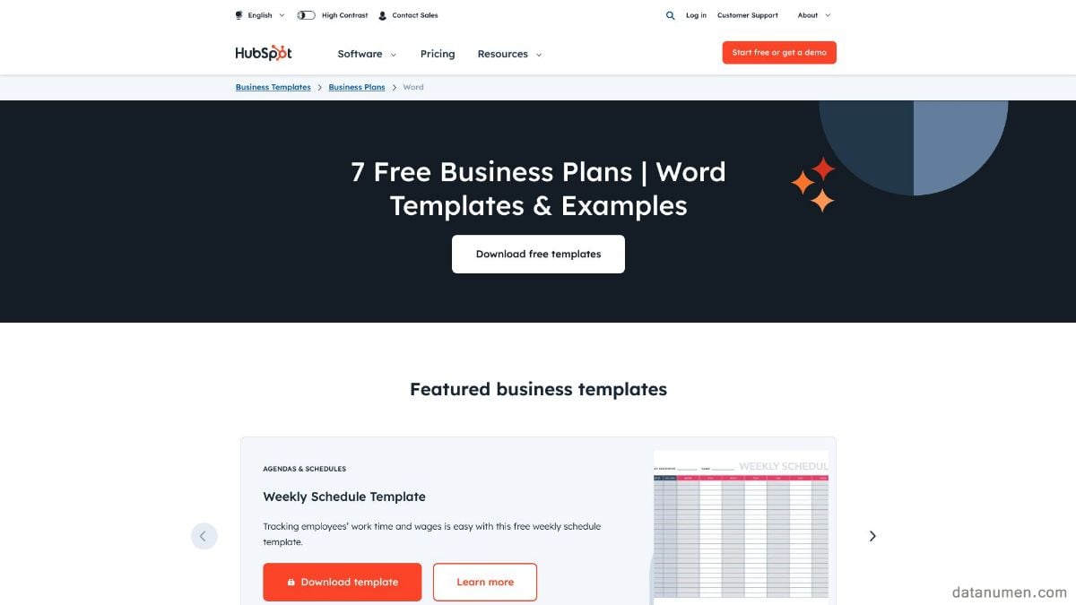 HubSpot Business Plans | Word Templates & Examples