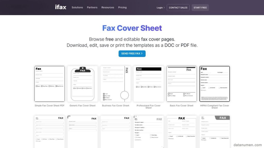 Page De Garde De Fax 11 meilleurs sites de modèles de feuilles de garde de fax Word (2024
