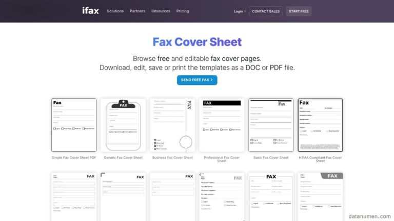 Page De Garde Fax Gratuit