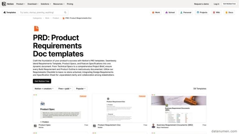 Notion Prd Example 8 Best Word Product Requirements Document Template Sites