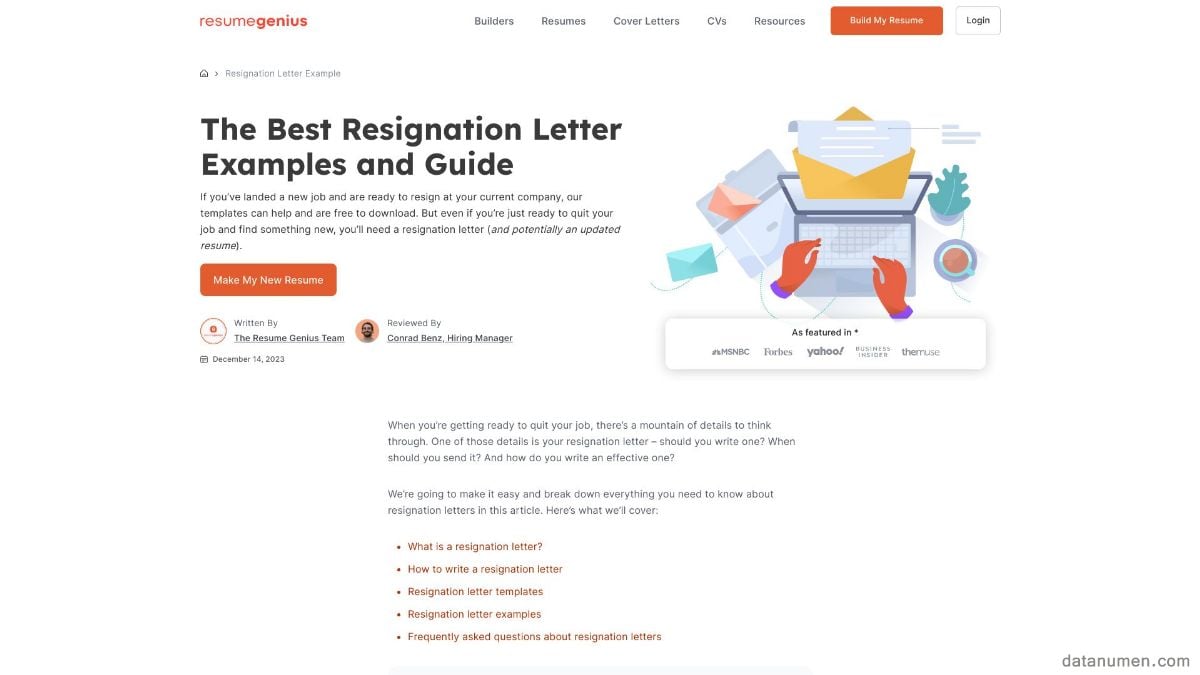 ResumeGenius Resignation Letter Examples And Guide