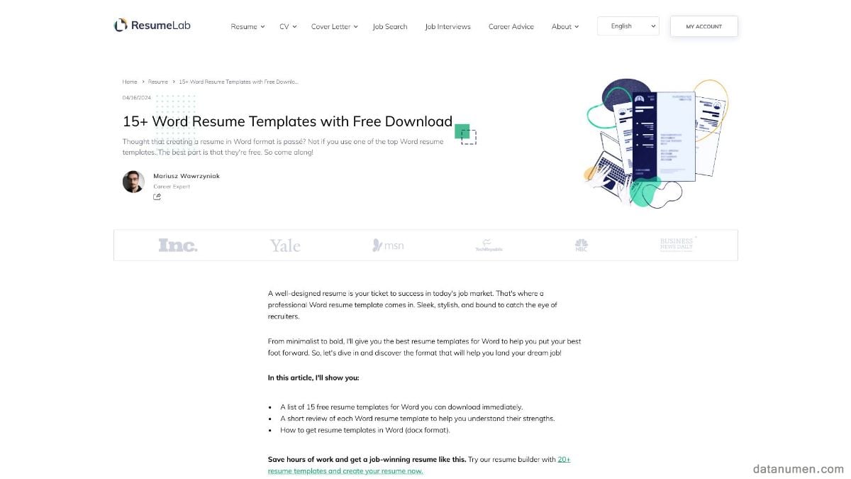 ResumeLab Word Resume Templates