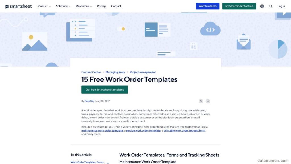 11 Best Word Work Order Template Sites (2024) [FREE]