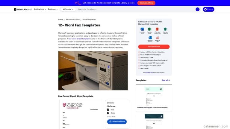 11 meilleurs sites de modèles de feuilles de garde de fax Word (2024