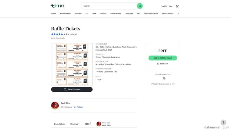 11 Best Word Raffle Ticket Template Sites (2024) [FREE]