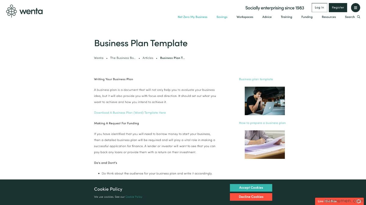 Wenta Business Plan Template