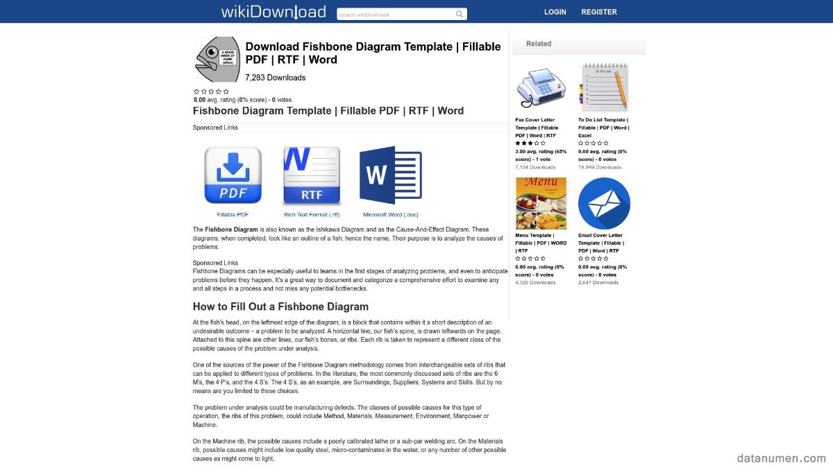 wikiDownload Download Fishbone Diagram Template | Fillable PDF | RTF | Word