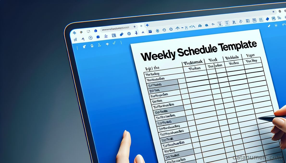 Word Weekly Schedule Template Site Conclusion