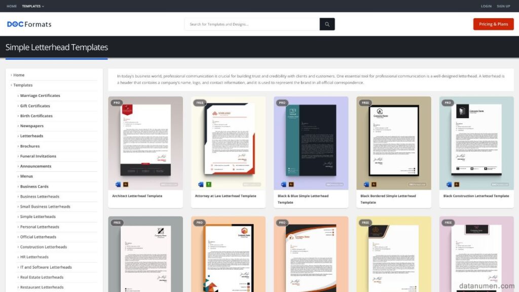 11 meilleurs sites de modèles de papier à en-tête Word (2024) [GRATUIT]