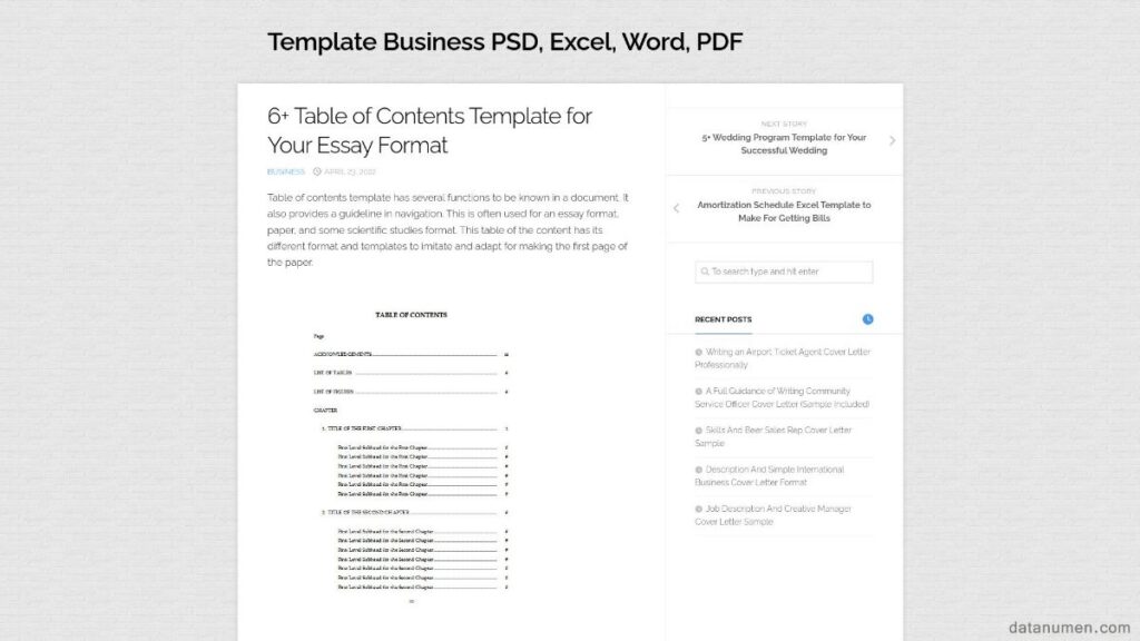 11 Best Word Table of Contents Template Sites (2024) [FREE]