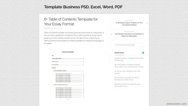 11 Best Word Table of Contents Template Sites (2024) [FREE]