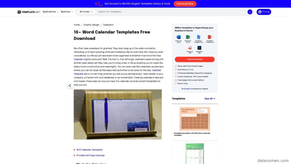 11 Best Word Calendar Template Sites (2024) [FREE]