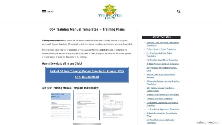 11 Best Word Training Manual Template Sites (2024) [FREE]