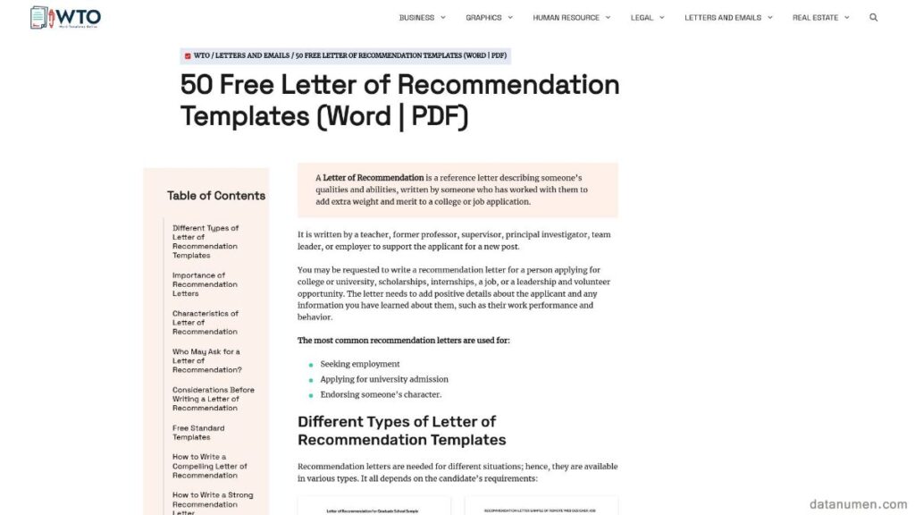 11 Best Word Reference Letter Template Sites (2026) [FREE]