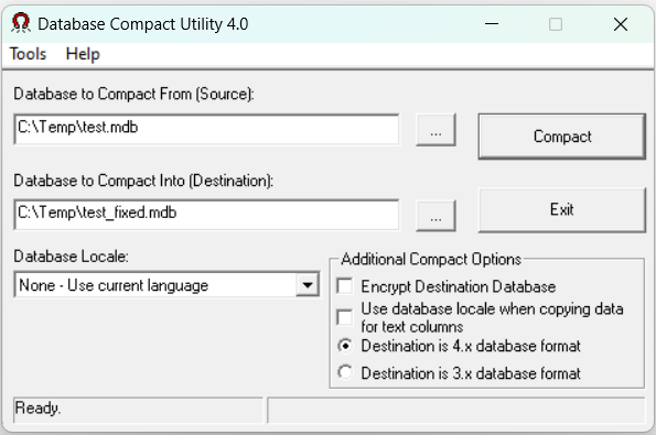 JetComp Repair Damaged Access Database JetComp Repair Damaged Access Database