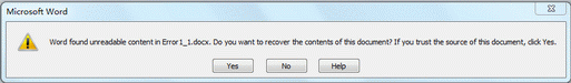 Word found unreadable content in xxx.docx.