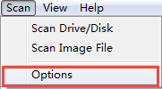 Set Scan Options