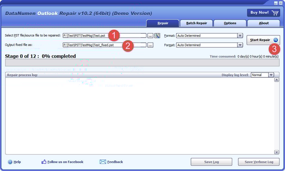 Use DataNumen Outlook Repair to repair a PST file and recover deleted emails from it.