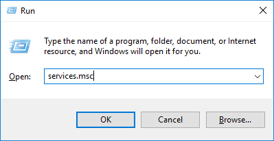 Open Windows services console.
