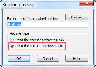 Confirm the repair options in dialog.