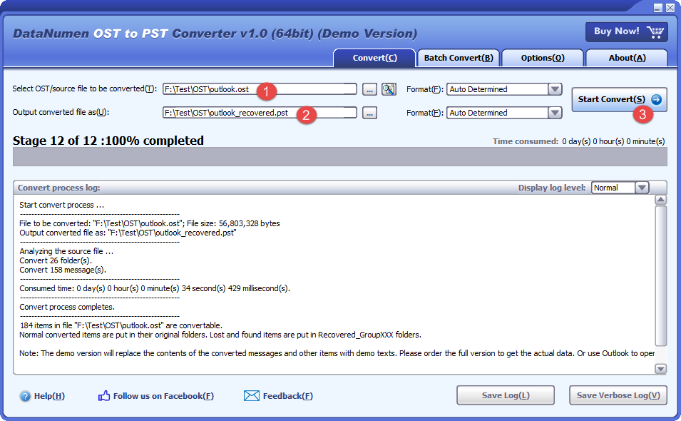 Use DataNumen OST to PST Converter to convert OST file to PST file.