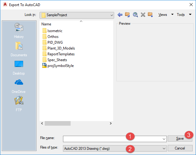 Export to AutoCAD dialog in an AutoCAD vertical product
