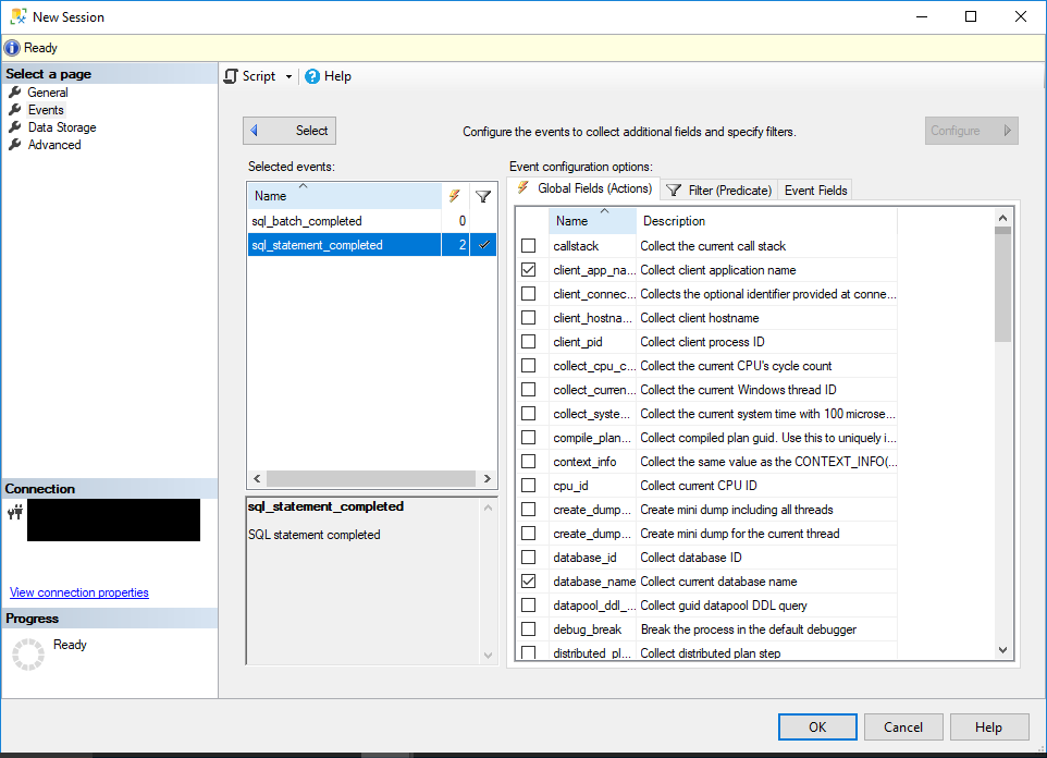 Configure the actions of an event.