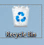 Recycle Bin icon on the desktop